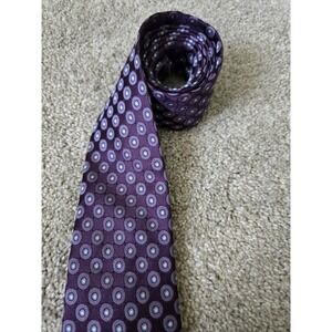 Tasso Elba Mens Dress Tie Blue Purple Geometric Business Formal